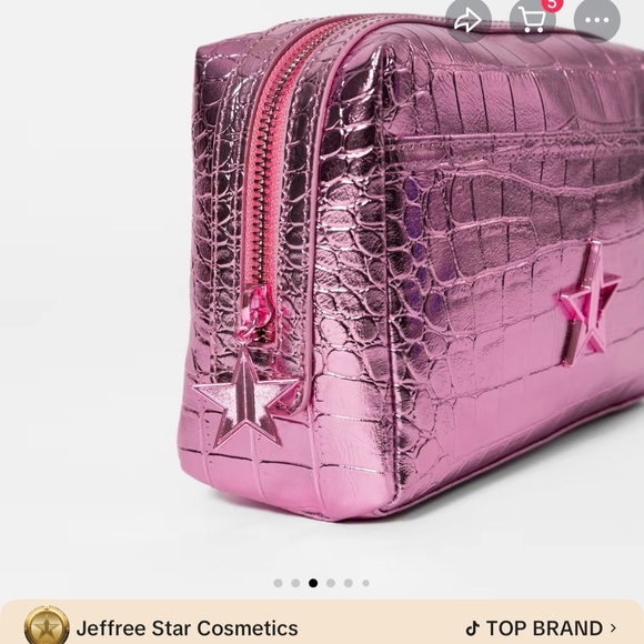 Jeffree Star Pink Croc-Embossed Bag - Picture 2 of 4